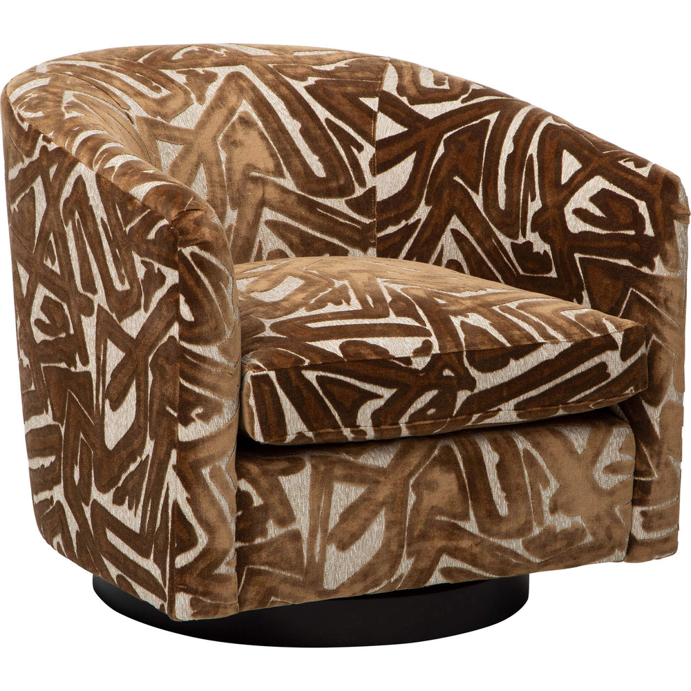 Coltrane Swivel Chair, ACDC Copper-Furniture - Chairs-High Fashion Home