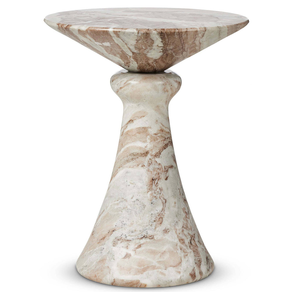 Connie End Table, Sawar Marble-Furniture - Accent Tables-High Fashion Home