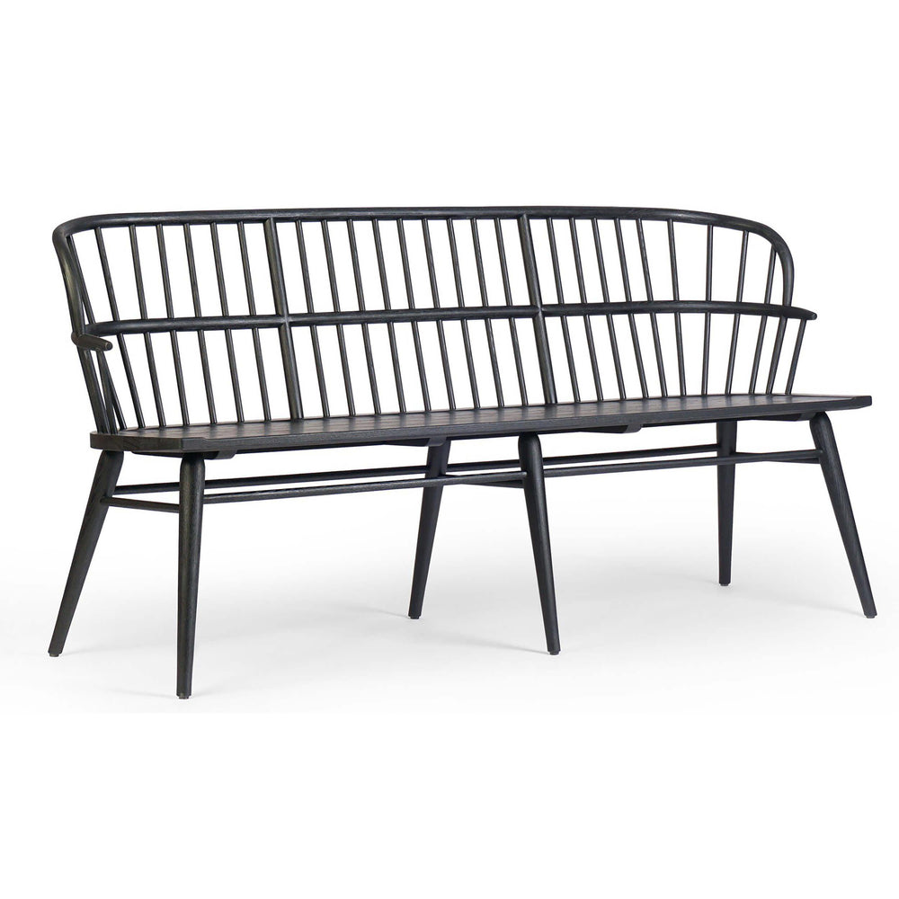 Connor Bench, Black-Furniture - Benches-High Fashion Home