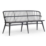 Connor Bench, Black-Furniture - Benches-High Fashion Home