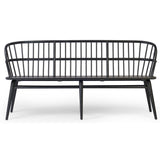 Connor Bench, Black-Furniture - Benches-High Fashion Home