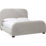 Cora Bed, Subtle Mushroom-Furniture - Bedroom-High Fashion Home