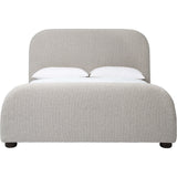 Cora Bed, Subtle Mushroom-Furniture - Bedroom-High Fashion Home