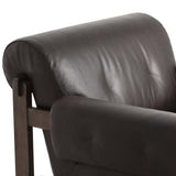 Cora Leather Chair, Conroe Cigar-Furniture - Chairs-High Fashion Home