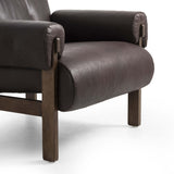 Cora Leather Chair, Conroe Cigar-Furniture - Chairs-High Fashion Home