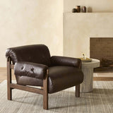 Cora Leather Chair, Conroe Cigar-Furniture - Chairs-High Fashion Home