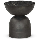 Corbett End Table, Polished Black Marble-Furniture - Accent Tables-High Fashion Home