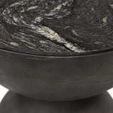 Corbett End Table, Polished Black Marble-Furniture - Accent Tables-High Fashion Home