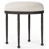 Corinne Accent Stool, Crete Pebble-Furniture - Benches-High Fashion Home