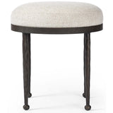 Corinne Accent Stool, Crete Pebble-Furniture - Benches-High Fashion Home