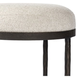 Corinne Accent Stool, Crete Pebble-Furniture - Benches-High Fashion Home