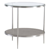 Cornelia Round Side Table, Nebbia-Furniture - Accent Tables-High Fashion Home