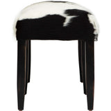 Cowhide Bench, Black/White-High Fashion Home