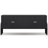 Cressida Sideboard, Black Linen-Furniture - Storage-High Fashion Home