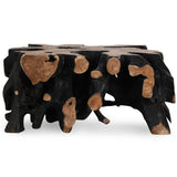 Cypress Root Square Coffee Table, Black/Natural