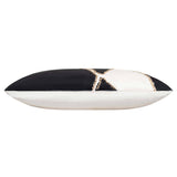 Demi Lumbar Pillow, Black/Ivory