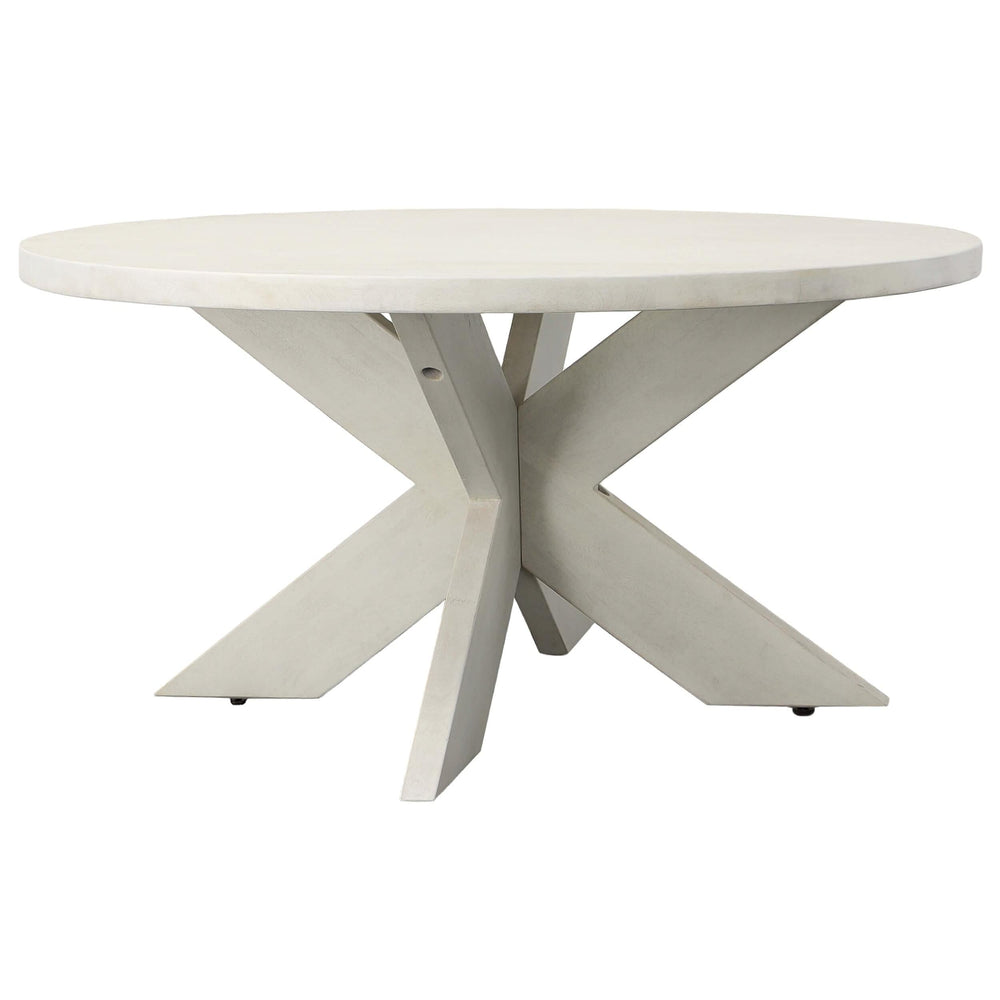 Nantes Round Dining Table, Antique White Wash-Furniture - Dining-High Fashion Home