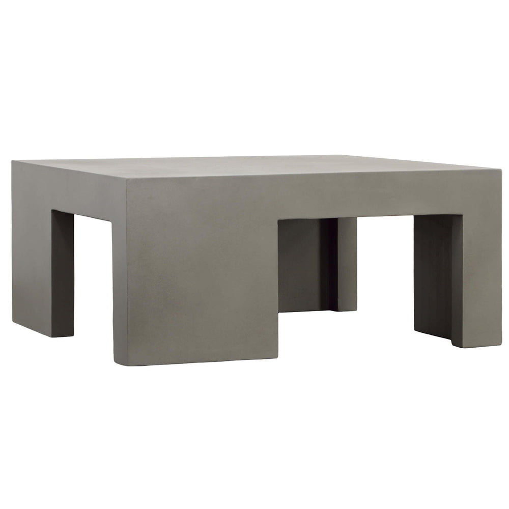 Rivero Outdoor Coffee Table, Grey-Furniture - Accent Tables-High Fashion Home