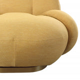 Kass Swivel Chair, Mustard-Furniture - Chairs-High Fashion Home