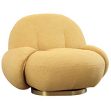 Kass Swivel Chair, Mustard-Furniture - Chairs-High Fashion Home