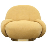 Kass Swivel Chair, Mustard-Furniture - Chairs-High Fashion Home