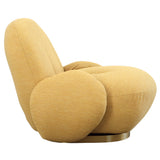 Kass Swivel Chair, Mustard-Furniture - Chairs-High Fashion Home