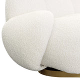 Kass Swivel Chair, Cream-Furniture - Chairs-High Fashion Home