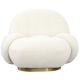 Kass Swivel Chair, Cream-Furniture - Chairs-High Fashion Home