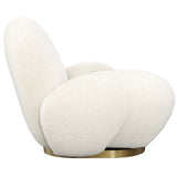 Kass Swivel Chair, Cream-Furniture - Chairs-High Fashion Home