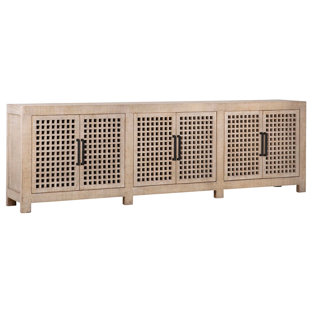 Devina 6 Door Sideboard, Light Warm Wash-Furniture - Storage-High Fashion Home