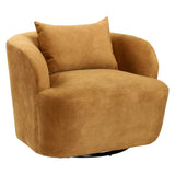 Browne Swivel Chair, Brown-Furniture - Chairs-High Fashion Home