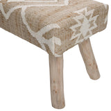 Marjorie Bench, Ivory and Natural-Furniture - Benches-High Fashion Home