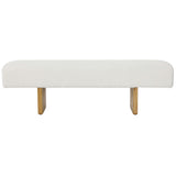 Elina Bench, Ivory-Furniture - Benches-High Fashion Home