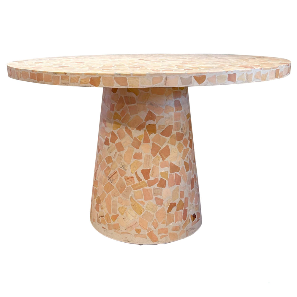 Devin Outdoor Dining Table, Coral-Furniture - Dining-High Fashion Home