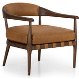 Dane Leather Chair, Cognac-Furniture - Chairs-High Fashion Home