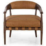 Dane Leather Chair, Cognac-Furniture - Chairs-High Fashion Home