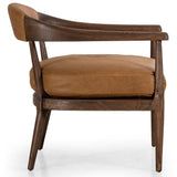 Dane Leather Chair, Cognac-Furniture - Chairs-High Fashion Home