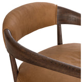 Dane Leather Chair, Cognac-Furniture - Chairs-High Fashion Home