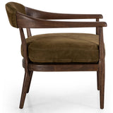 Dane Leather Chair, Cottswald Moss-Furniture - Chairs-High Fashion Home