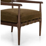 Dane Leather Chair, Cottswald Moss-Furniture - Chairs-High Fashion Home