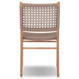 Delmar Outdoor Dining Chair, Natural Teak/Khaki Rope, Set of 2-Furniture - Dining-High Fashion Home