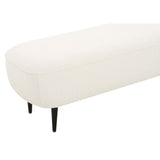 Denise Boucle Bench, Cream-Furniture - Benches-High Fashion Home