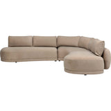 Dewey 3 Piece Sectional, Vesper Sand