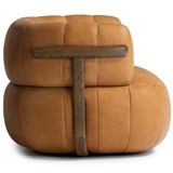 Doss Leather Swivel Chair, Palermo Cognac-Furniture - Chairs-High Fashion Home