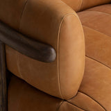 Doss Leather Swivel Chair, Palermo Cognac-Furniture - Chairs-High Fashion Home