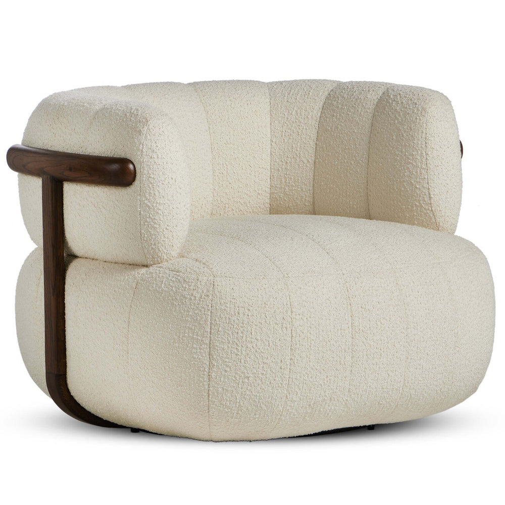 Doss Swivel Chair, Altro Snow-Furniture - Chairs-High Fashion Home