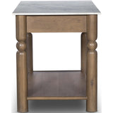 Dothan Kitchen Island, White Marble