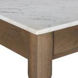 Dothan Kitchen Island, White Marble