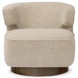 Dottie Swivel Chair, Berber Oatmeal-Furniture - Chairs-High Fashion Home