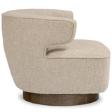 Dottie Swivel Chair, Berber Oatmeal-Furniture - Chairs-High Fashion Home